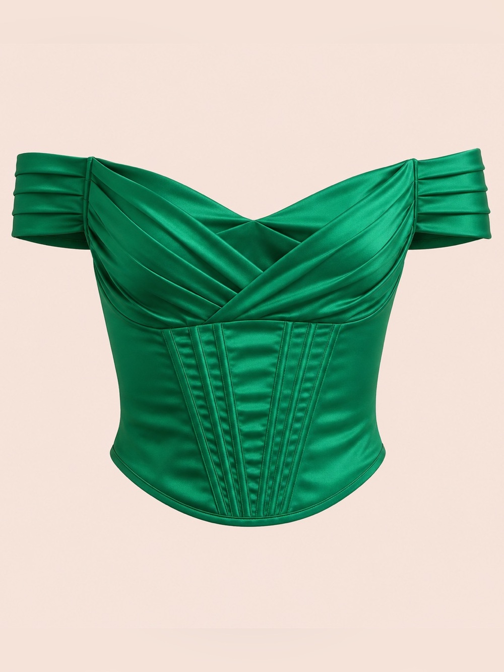 Elegant Green Off-Shoulder Top